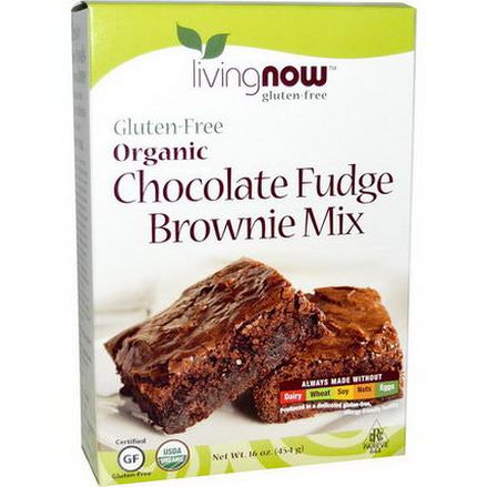 Now Foods, Organic, Chocolate Fudge Brownie Mix, Gluten-Free 454g