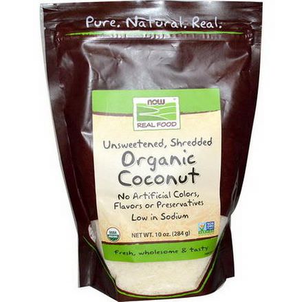 Now Foods, Organic Coconut, Shredded, Unsweetened 284g