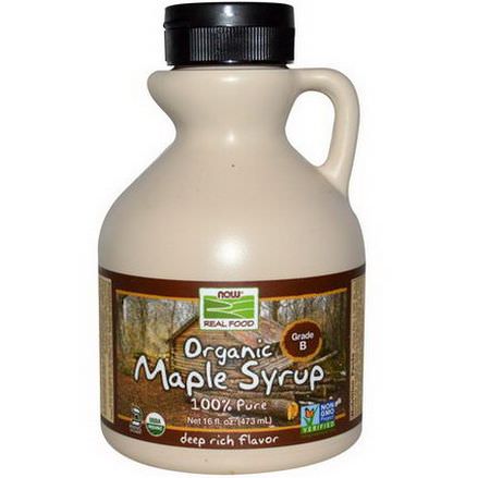 Now Foods, Organic Maple Syrup, Grade B, Deep Rich Flavor 473ml