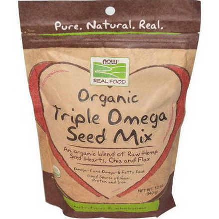 Now Foods, Organic Triple Omega Seed Mix 340g