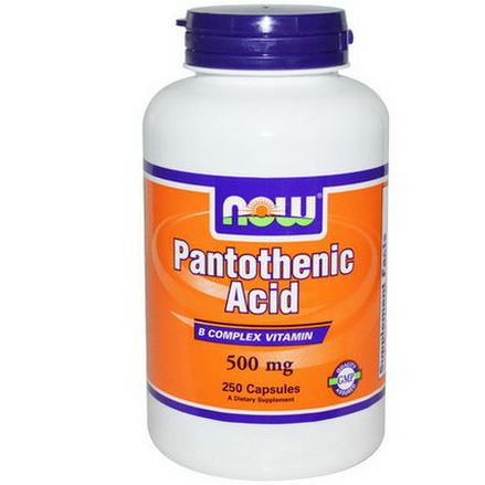 Now Foods, Pantothenic Acid, 500mg, 250 Capsules