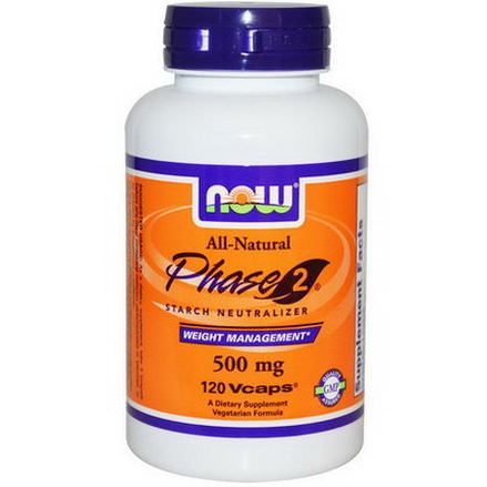 Now Foods, Phase 2 Starch Neutralizer, 500mg, 120 Vcaps