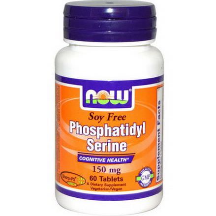 Now Foods, Phosphatidyl Serine, Soy Free, 150mg, 60 Tablets