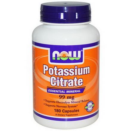 Now Foods, Potassium Citrate, 99mg, 180 Capsules
