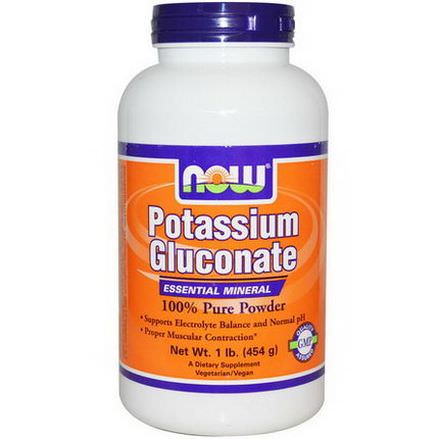 Now Foods, Potassium Gluconate, 100% Pure Powder 454g