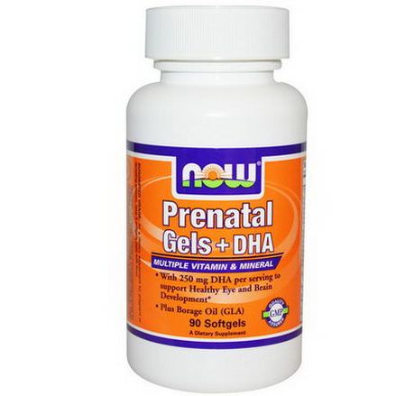Now Foods, Prenatal Gels DHA, Multiple Vitamin&Mineral, 90 Softgels