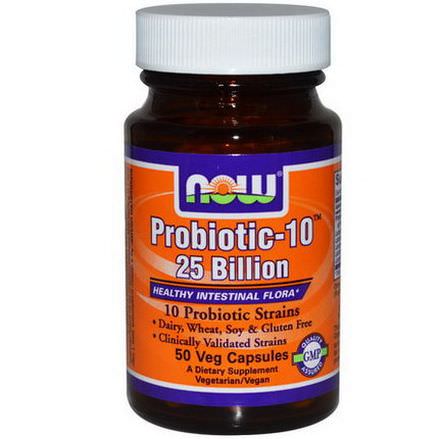 Now Foods, Probiotic-10, 25 Billion, 50 Veggie Caps