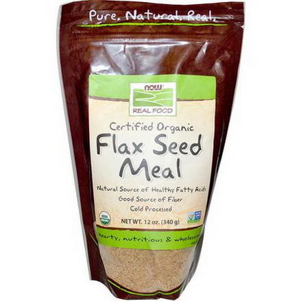 Now Foods, Real Food, Certified Oragnic Flax Seed Meal 340g