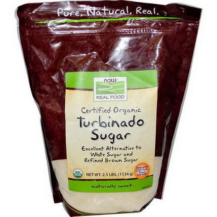 Now Foods, Real Food, Certified Organic, Turbinado Sugar 1134g