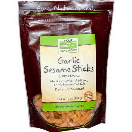 Now Foods, Real Food, Garlic Sesame Sticks 255g