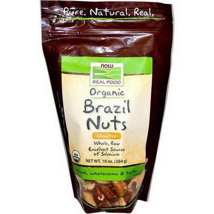 Now Foods, Real Food, Organic Brazil Nuts, Unsalted 284g