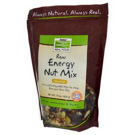 Now Foods, Real Food, Raw Energy Nut Mix, Unsalted 454g
