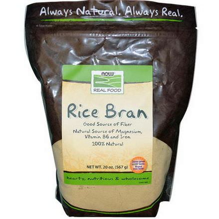 Now Foods, Real Food, Rice Bran 567g