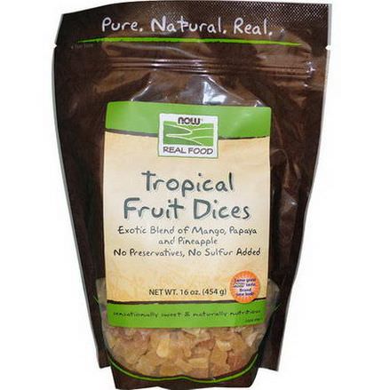 Now Foods, Real Food, Tropical Fruit Dices 454g