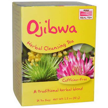 Now Foods, Real Tea, Ojibwa, Caffeine-Free, 24 Tea Bags 42g