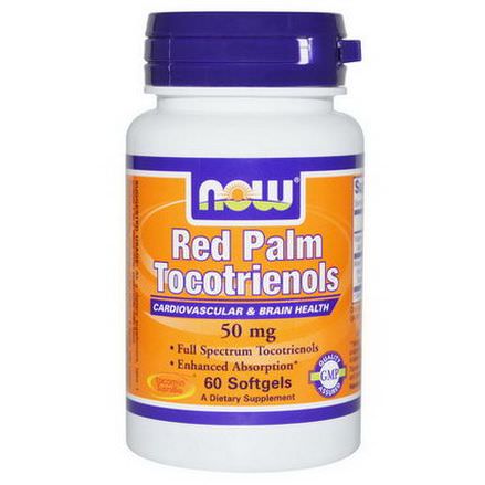 Now Foods, Red Palm Tocotrienols, 50mg, 60 Softgels