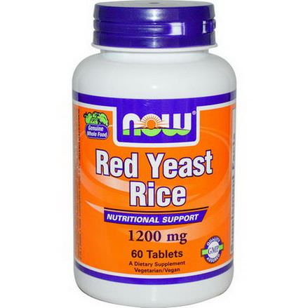 Now Foods, Red Yeast Rice, 1200mg, 60 Tablets