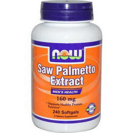 Now Foods, Saw Palmetto Extract, 160mg, 240 Softgels