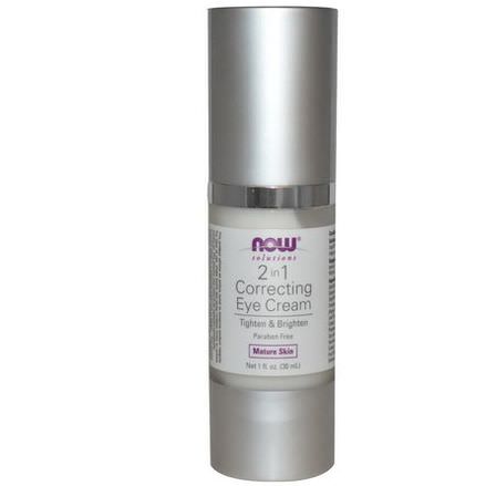 Now Foods, Solutions, 2 in 1 Correcting Eye Cream 30ml