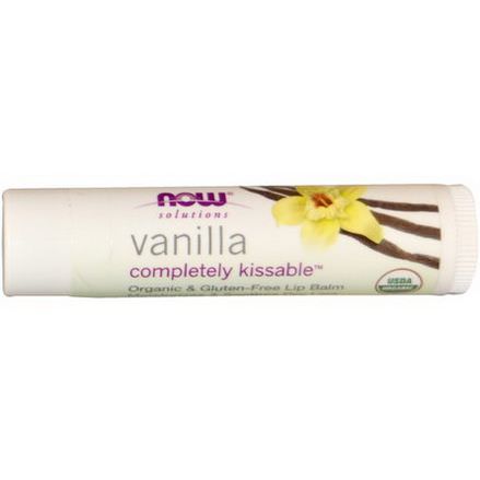 Now Foods, Solutions, Completely Kissable Lip Balm, Vanilla 4.25g