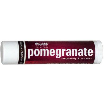 Now Foods, Solutions, Completely Kissable, Pomegranate Lip Balm 4.25g