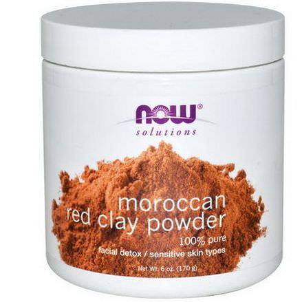 Now Foods, Solutions, Moroccan Red Clay, Facial Detox, Powder 170g