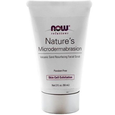 Now Foods, Solutions, Nature's Microdermabrasion, Volcanic Sand Resurfacing Facial Scrub 59ml