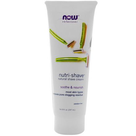 Now Foods, Solutions, Nutri-Shave, Natural Shave Cream 237ml