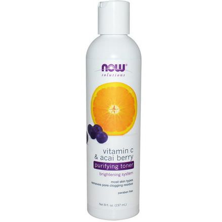 Now Foods, Solutions, Purifying Toner, Vitamin C&Acai Berry 237ml