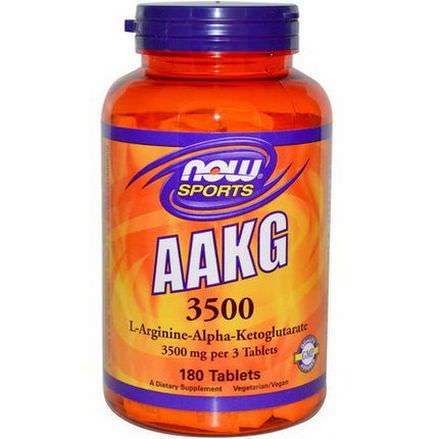 Now Foods, Sports, AAKG 3500, 180 Tablets