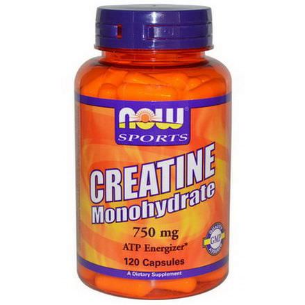 Now Foods, Sports, Creatine Monohydrate, 750mg, 120 Capsules