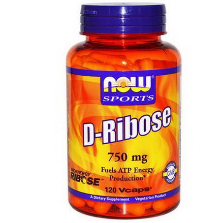 Now Foods, Sports, D-Ribose, 750mg, 120 Vcaps