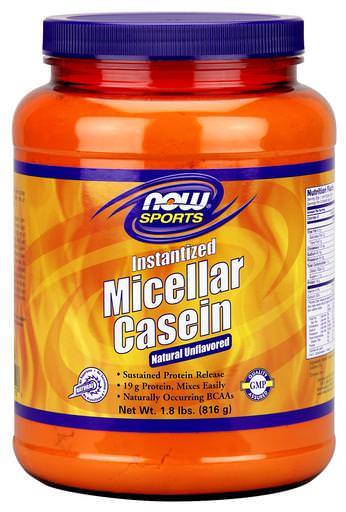 Now Foods, Sports, Micellar Casein, Instantized, Natural Unflavored 816g