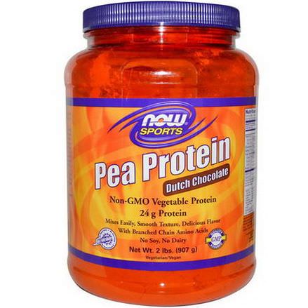Now Foods, Sports, Pea Protein, Dutch Chocolate 907g