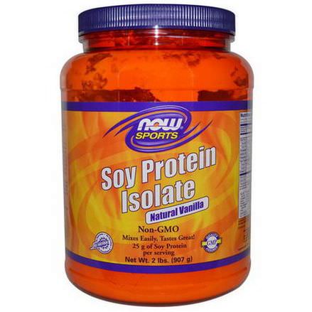 Now Foods, Sports, Soy Protein Isolate, Powder, Natural Vanilla 907g