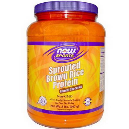 Now Foods, Sports, Sprouted Brown Rice Protein, Natural Chocolate 907g
