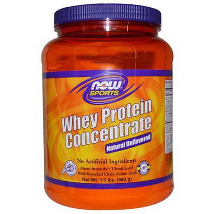 Now Foods, Sports, Whey Protein Concentrate, Natural Unflavored 680g