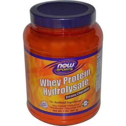 Now Foods, Sports, Whey Protein Hydrolysate, Creamy Chocolate 907g