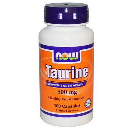 Now Foods, Taurine, 500mg, 100 Capsules