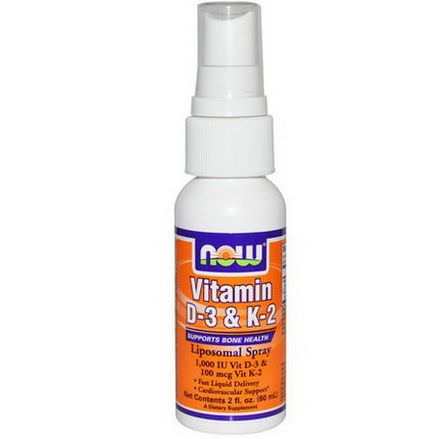 Now Foods, Vitamin D-3&K-2, Liposomal Spray 60ml