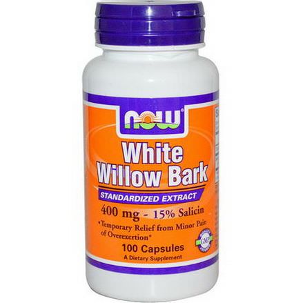 Now Foods, White Willow Bark, 400mg, 100 Capsules