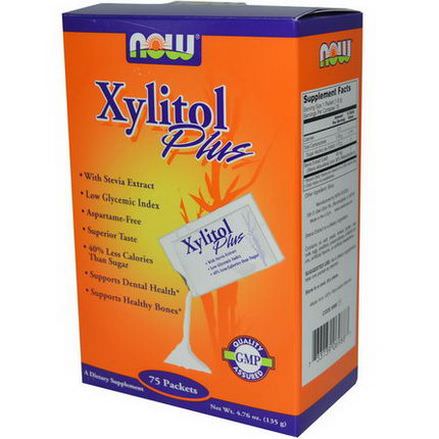 Now Foods, Xylitol Plus, 75 Packets 135g