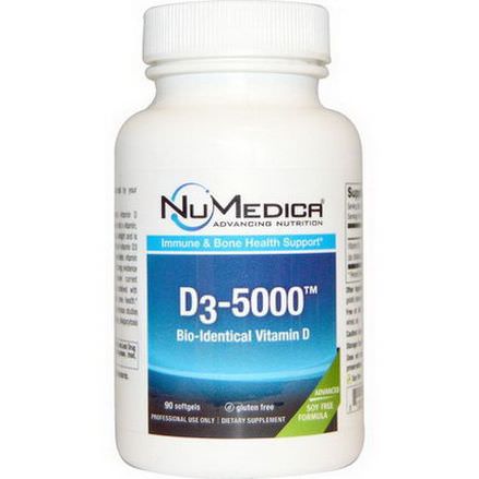 NuMedica, D3-5000, 90 Softgels