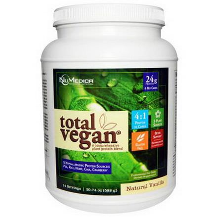 NuMedica, Total Vegan, Natural Vanilla 588g