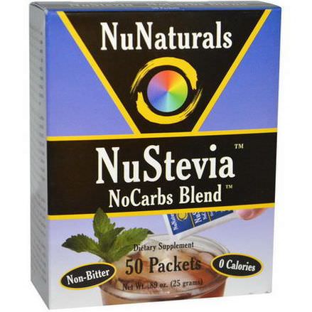 NuNaturals, NuStevia, No Carbs Blend, 50 Packets 25g