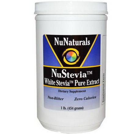NuNaturals, NuStevia, White Stevia Pure Extract 454g