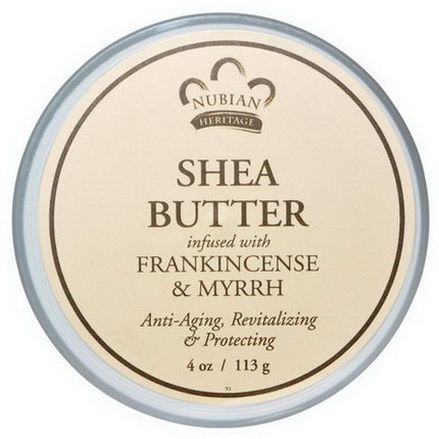 Nubian Heritage, Raw Shea Butter, Infused with Frankincense&Myrrh 113g