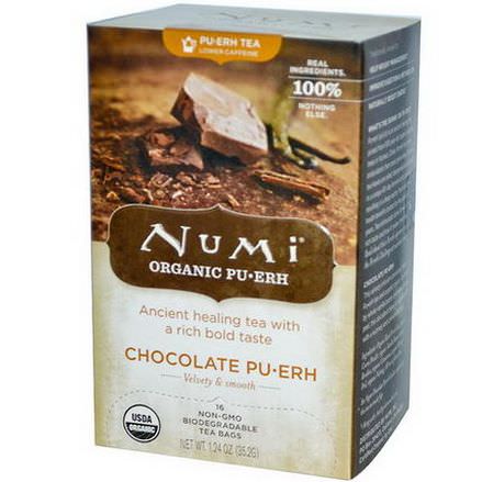 Numi Tea, Organic, Chocolate Pu Erh, 16 Tea Bags 35.2g