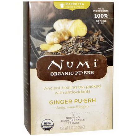Numi Tea, Organic Ginger Pu-erh Tea 33.6g