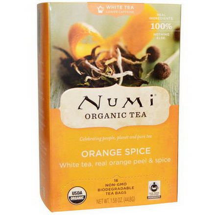 Numi Tea, Organic Orange Spice White Tea, 16 Tea Bags 44.8g
